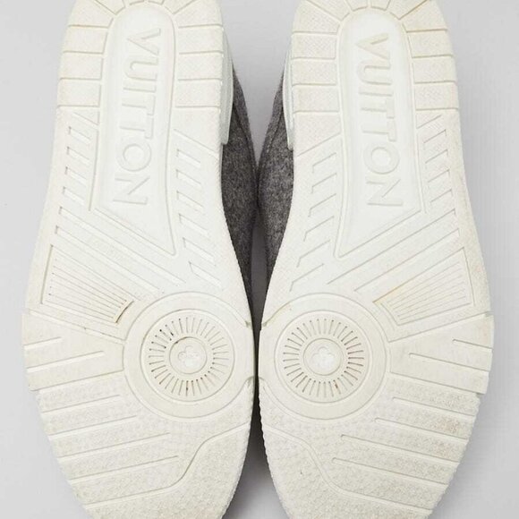 Louis Vuitton Grey Wool Low Top Sneaker Mens Size 6.5 - Picture 3 of 4